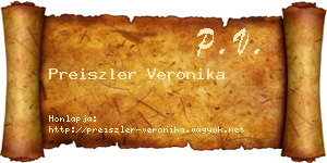 Preiszler Veronika névjegykártya